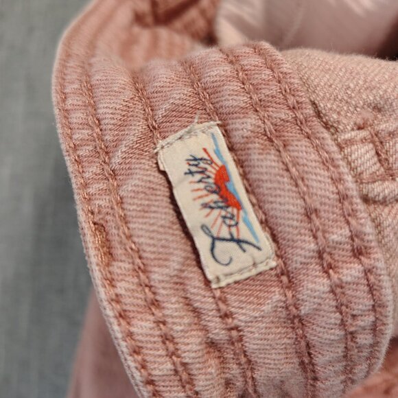 Faherty Harbor Jeans Womens Size 29 High Rise Wide Leg Ankle Rose Clay Pink - Picture 9 of 12